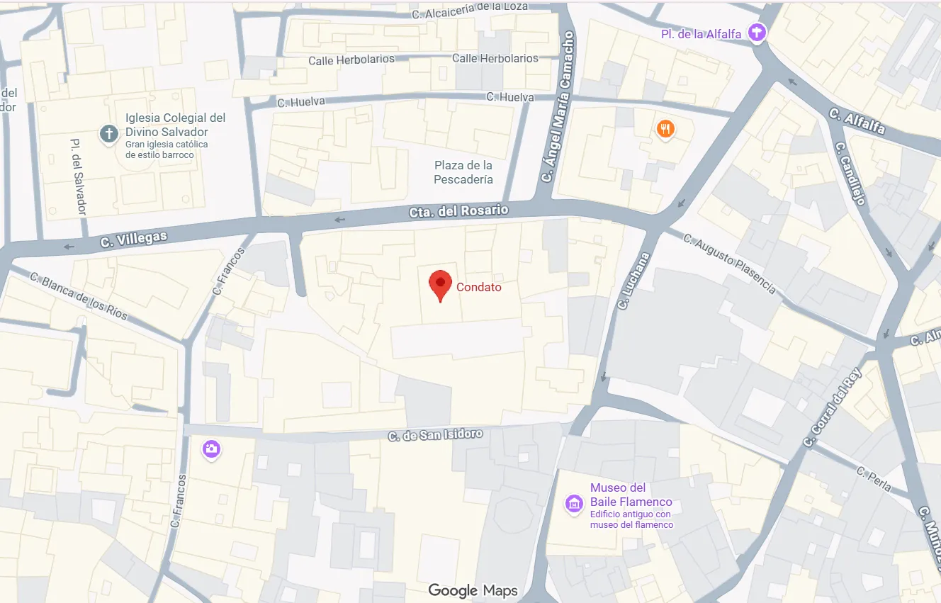 Mapa con la ubicación de la oficina de Condato en Sevilla